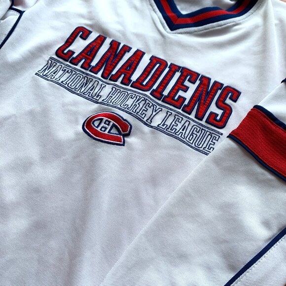 NHL - Montreal Canadiens White Long-Sleeve NHL Top - Kids Small - Picture 3 of 14